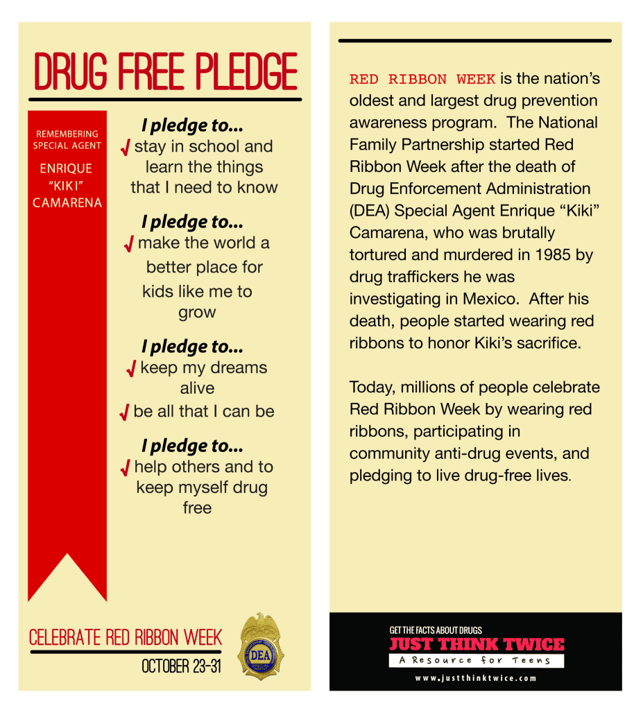  Drug Free Pledge 