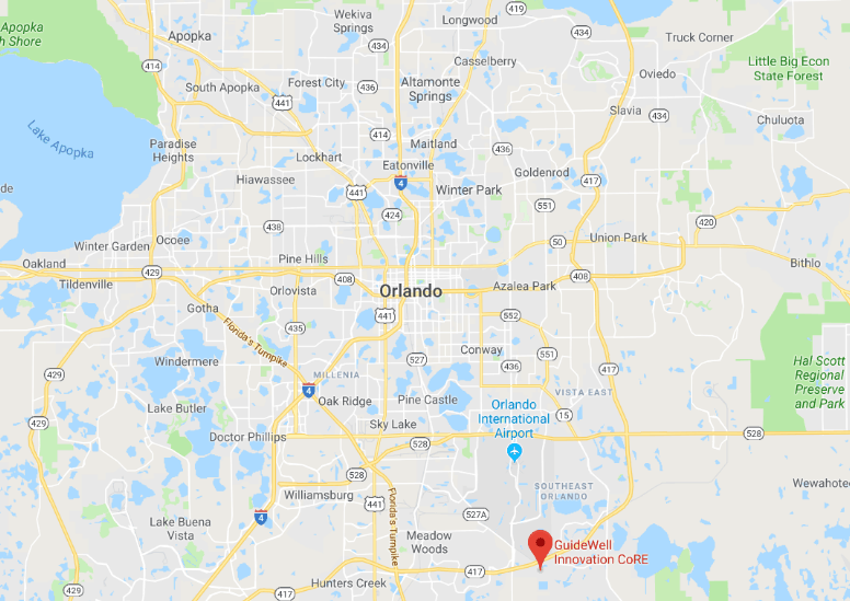 Google Maps Showing The Guidewell Innovation CoRE