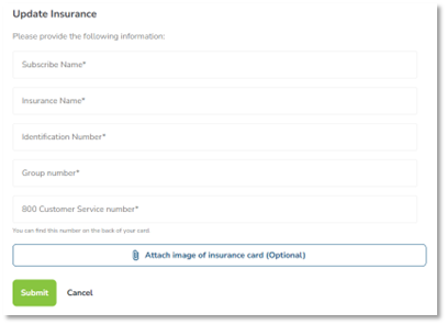 Update Insurance